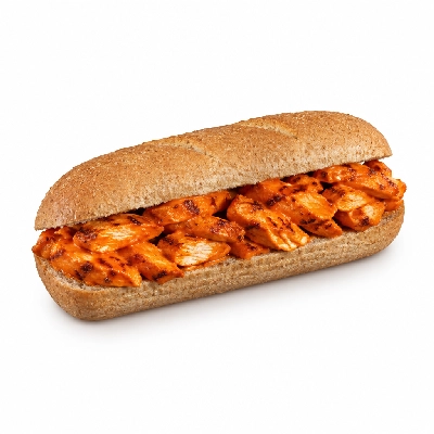 Lennys Grill & Subs Grilled Sandwiches 15 Inch Buffalo Chicken Philly Wheat