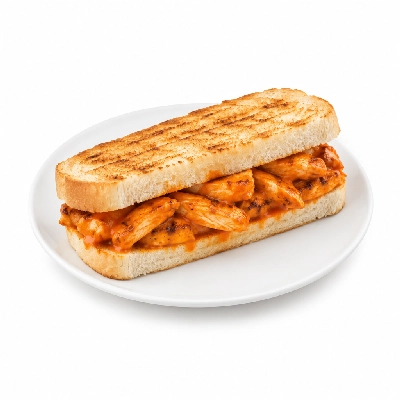Lennys Grill & Subs Grilled Sandwiches 15 Inch Buffalo Chicken Philly White