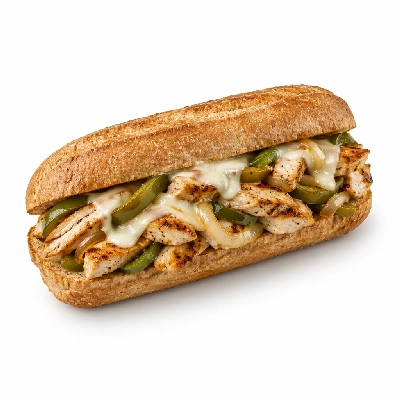 Lennys Grill & Subs Grilled Sandwiches 15 Inch Chicken Philly Wheat