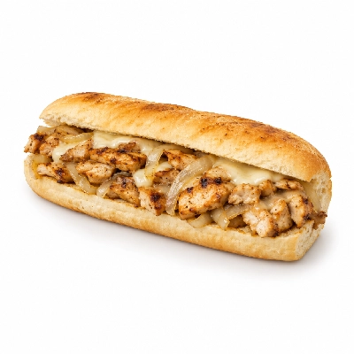Lennys Grill & Subs Grilled Sandwiches 15 Inch Chicken Philly White