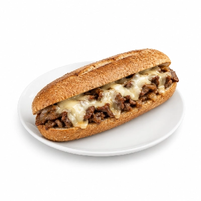 Lennys Grill & Subs Grilled Sandwiches 15 Inch Philly Cheesesteak Wheat
