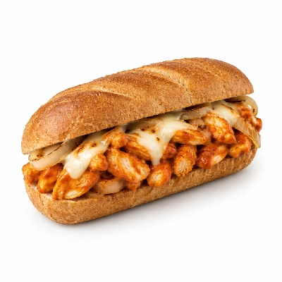 Lennys Grill & Subs Grilled Sandwiches 5 Inch Buffalo Chicken Philly Wheat