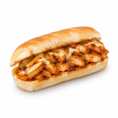 Lennys Grill & Subs Grilled Sandwiches 5 Inch Buffalo Chicken Philly White