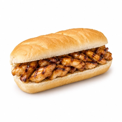 Lennys Grill & Subs Grilled Sandwiches 5 Inch Chicken Teriyaki Philly White