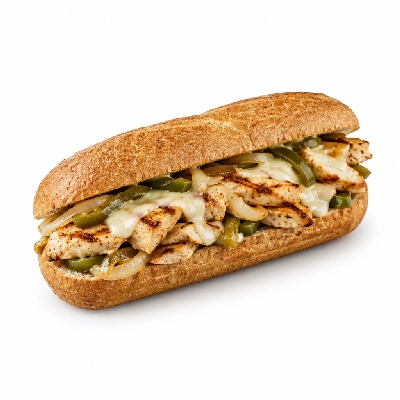 Lennys Grill & Subs Grilled Sandwiches 7.5 Inch Chicken Philly Wheat