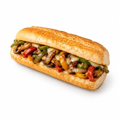 Lennys Grill & Subs Grilled Sandwiches 7.5 Inch Veggie Philly White