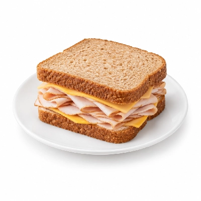Lennys Grill & Subs Kid's Sandwiches Turkey & Cheese Wheat