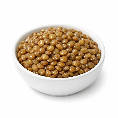 Lentils boiled without salt