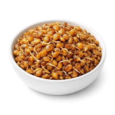 Lentils sprouted stir fried without salt