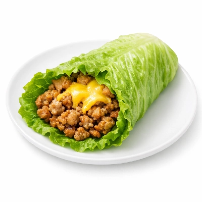 Lettuce Wrap with Ground Turkey and Cheese Snacks