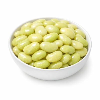 Lima beans thin seeded baby mature seeds cooked boiled without salt