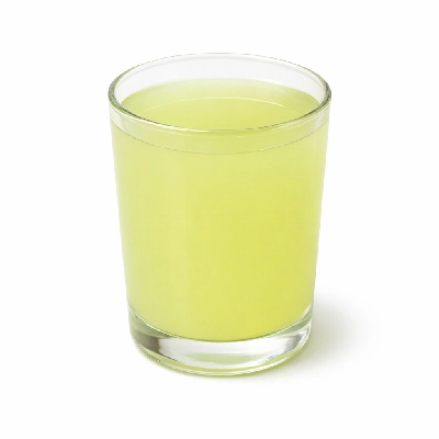 Limeade frozen concentrate prepared with water