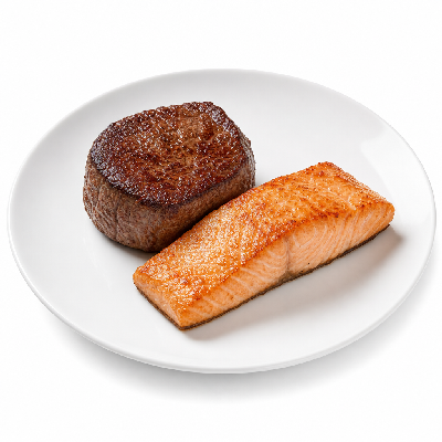 LongHorn Steakhouse Dinner Entrees Signature Steak Pairings Flo's Filet 6 Oz. with Longhorn Salmon
