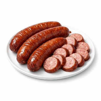Low fat smoked sausage turkey pork and beef