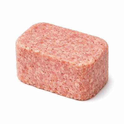 Luncheon meat pork ham and chicken minced canned reduced sodium added ascorbic acid includes spam 25% less