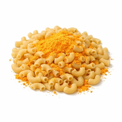 Macaroni and cheese dinner with dry sauce mix boxed uncooked