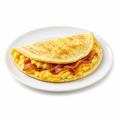 Manhattan Bagel Breakfast Omelet Wrap Egg Cheese Pork Bacon