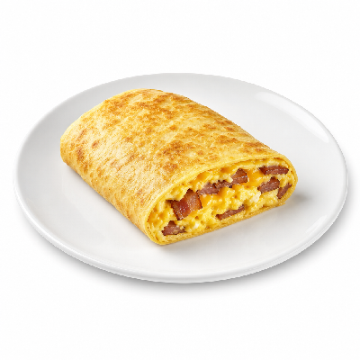 Manhattan Bagel Breakfast Omelet Wrap Egg Cheese Turkey Bacon