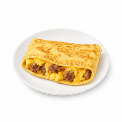 Manhattan Bagel Breakfast Omelet Wrap Egg Cheese Turkey Sausage