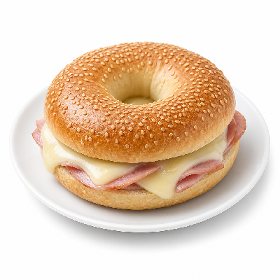 Manhattan Bagel Ham & Swiss on Sesame Bagel