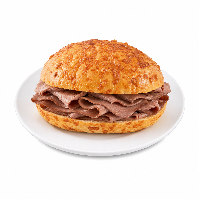 Manhattan Bagel Roast Beef on Cheddar Roll