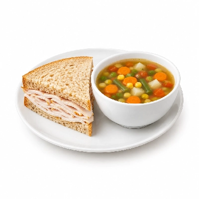 Marie Callender's Half Turkey Sandwich with Vegetable Soup