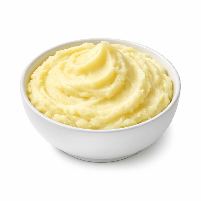 Potatoes mashed home-prepared whole milk added