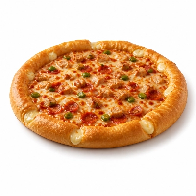 Mazzio's Pizza Cheese Stuffed Crust Pizza Base Prep Plus Topping Low End