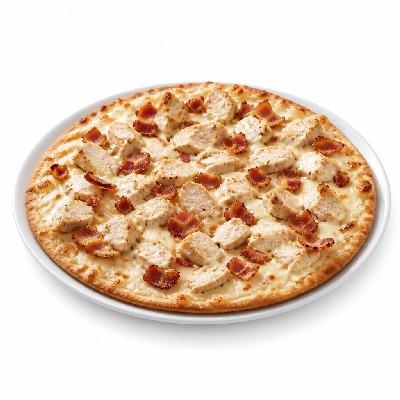 Mazzio's Pizza Chicken Bacon Alfredo Pizza 14 Inch Thin