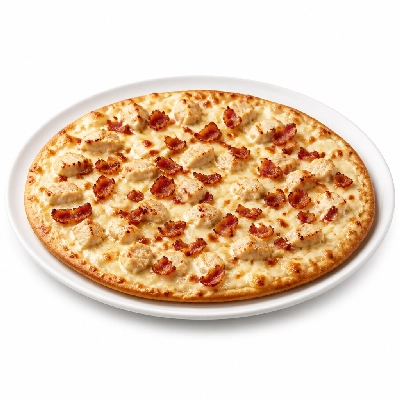 Mazzio's Pizza Chicken Bacon Alfredo Pizza 9 Inch Thin