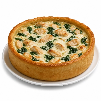 Mazzio's Pizza Chicken Spinach Alfredo Pizza 14 Inch Deep Dish