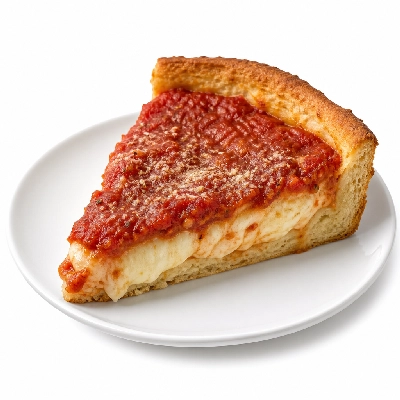 Mazzio's Pizza Create Your Own Deep Dish Pizza Crust 14 Inch Slice