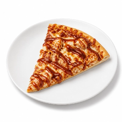 Mazzio's Pizza Create Your Own Pizza Sauce Barbeque 14 Inch Slice