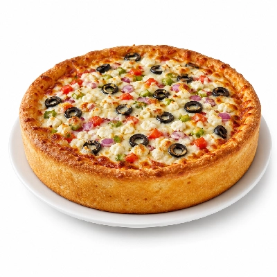 Mazzio's Pizza Greek Pizza 14 Inch Deep Dish