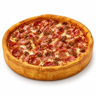 Mazzio's Pizza Ken's Six Meat Pizza 14 Inch Deep Dish