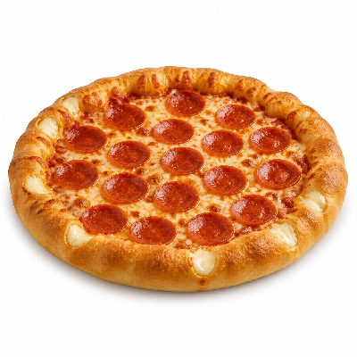 Mazzio's Pizza Pepperoni Stuffed Crust Pizza Base Prep