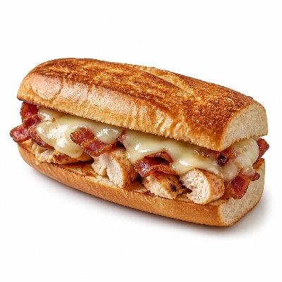 Mazzio's Pizza Toasted Hoagie Chicken Bacon and Provolone with Chips