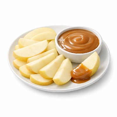 Mcdonald's apple dippers with low fat caramel sauce