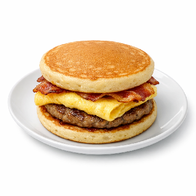 McDonald's Breakfast Bacon Egg & Sausage McGriddles