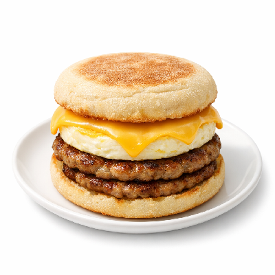 McDonald's Breakfast Double Sausage & Egg McMuffin