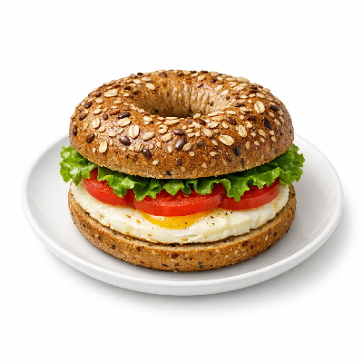 McDonald's Breakfast Egg Lettuce and Tomato Bagel with Multigrain