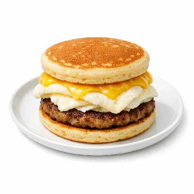 McDonald's Breakfast Sausage Egg & Cheese McGriddles with Whites
