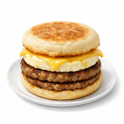 McDonald's Double Sausage McMuffin with Egg and Cheese