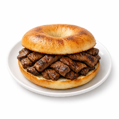 McDonald's Steak Bagel No Cheese and No Egg