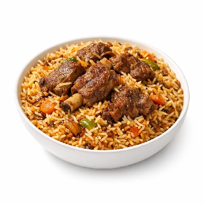 Meat with rice and vegetables (Biryani Laham) UAE