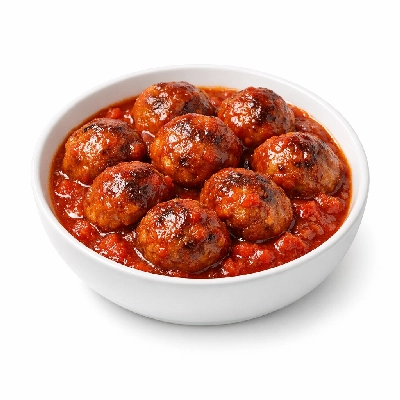 Meatballs Simmered in Tomato Sauce