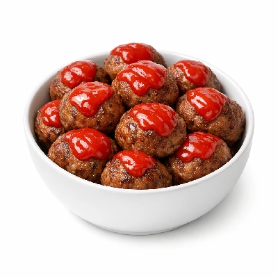 Meatballs with ketchup