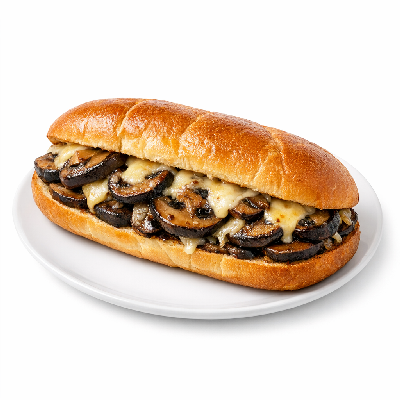 Mellow Mushroom Hoagies Portobello and Cheese Hoagie Whole
