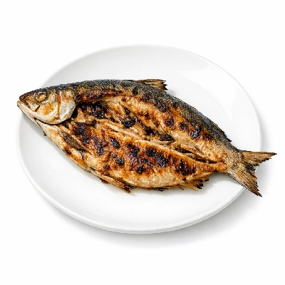 Milkfish cooked dry heat