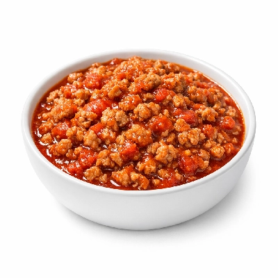 Minced pork in tomato sauce